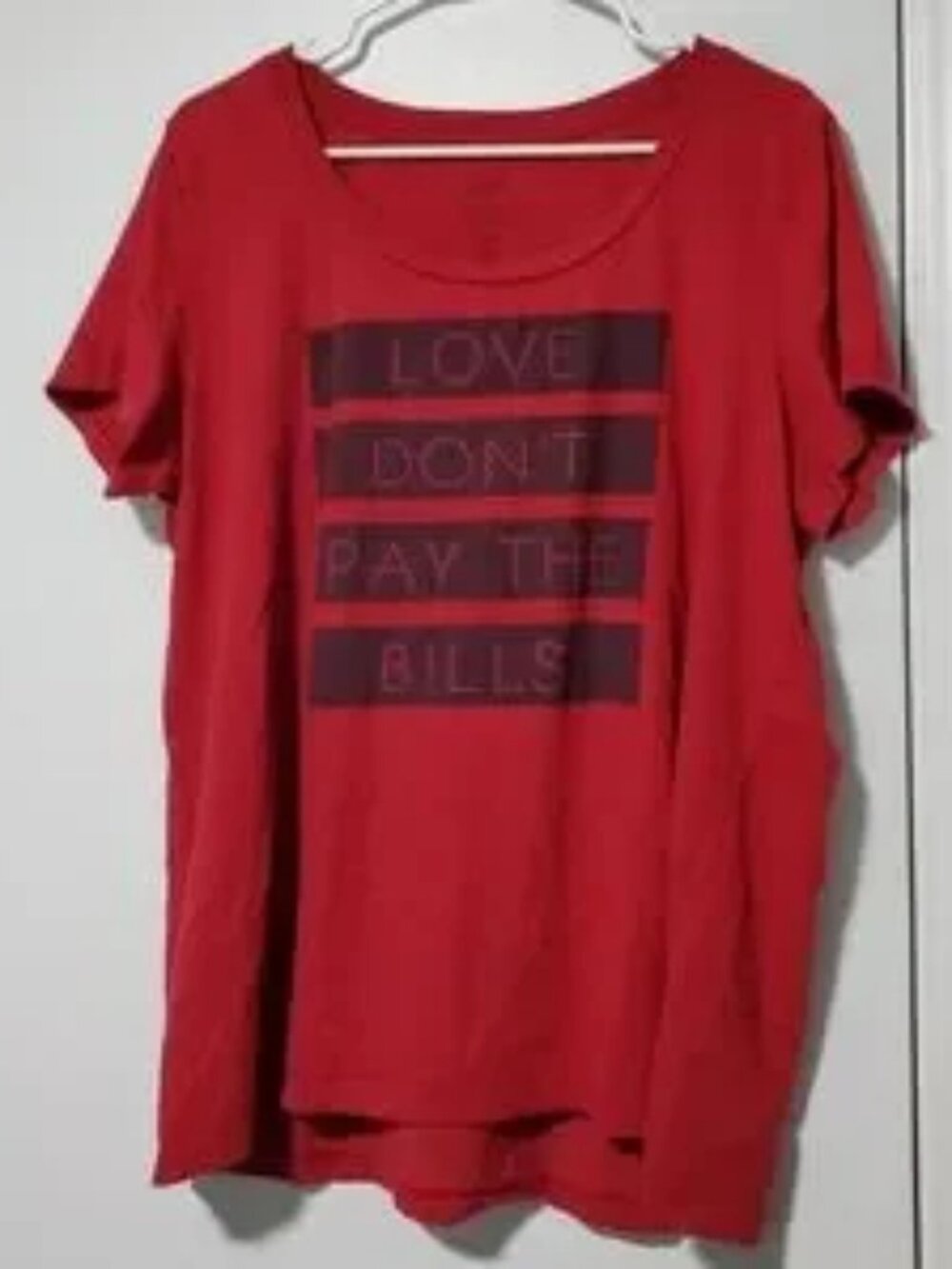 Red Graphic Relaxed Womens Short Sleeve Tee